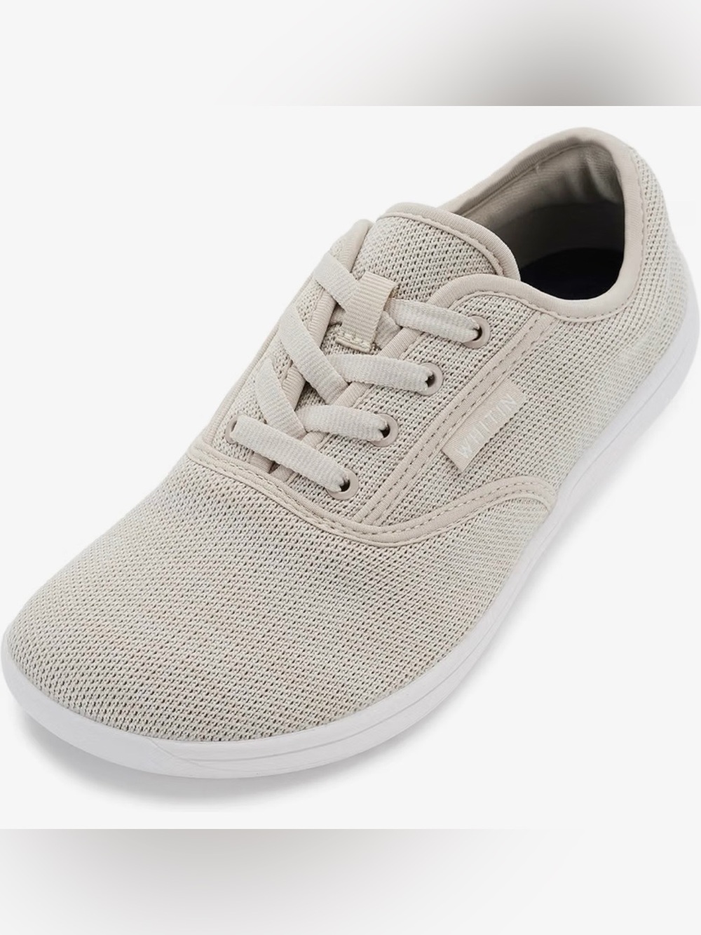 WHITIN Women's Knit Minimalist Barefoot Sneaker Knit Zero-Drop Sneakers in Beige